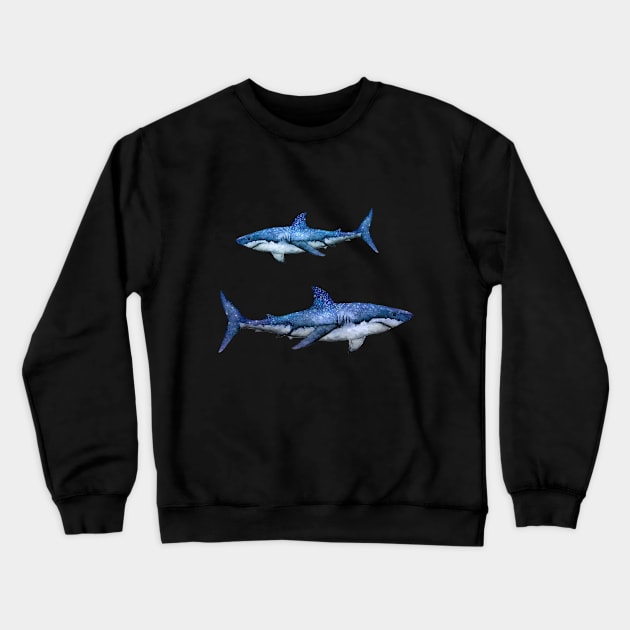 Hydro Flask stickers - ocean blue shark galaxy space | Sticker pack set Crewneck Sweatshirt by Vane22april